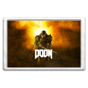 Магнит 45*70 с принтом DOOM 2016 , Пластик | Размер: 78*52 мм; Размер печати: 70*45 | 