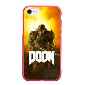 Чехол для iPhone 7/8 матовый с принтом DOOM 2016 , Силикон | Область печати: задняя сторона чехла, без боковых панелей | Тематика изображения на принте: 