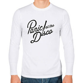 Мужской лонгслив хлопок с принтом Panic at the disco logo , 100% хлопок |  | brendon urie | patd | spencer smith | tyan ross