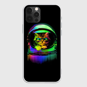 Чехол для iPhone 12 Pro Max с принтом Котик в Космосе , Силикон |  | cat | cats | cute | kitty | rainbow | space | spaceman | космонавт | космос | кот | котенок | коты | кошка | кошки | очки | радуга | скафандр | шлем