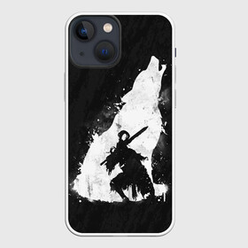 Чехол для iPhone 13 mini с принтом DARK SOULS WOLF | ДАРК СОУЛС ВОЛК ,  |  | Тематика изображения на принте: dark souls | game | gamer | mmo | play | player | rpg | дарк соулс | игра | темные души