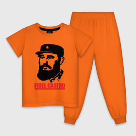 Детская пижама хлопок с принтом Фидель Кастро , 100% хлопок |  брюки и футболка прямого кроя, без карманов, на брюках мягкая резинка на поясе и по низу штанин
 | Тематика изображения на принте: 