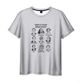Мужская футболка 3D с принтом Какой ты Николас Кейдж? , 100% полиэфир | прямой крой, круглый вырез горловины, длина до линии бедер | nicolas cage | а какой ты сегодня | мем | мемас | мемный | николас кейдж