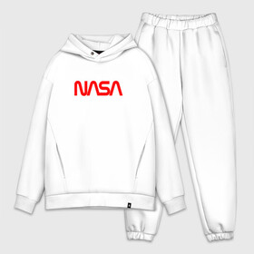 Мужской костюм хлопок OVERSIZE с принтом NASA red ,  |  | nasa | наса