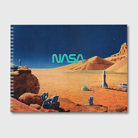 Альбом для рисования с принтом NASA on Mars , 100% бумага
 | матовая бумага, плотность 200 мг. | Тематика изображения на принте: 