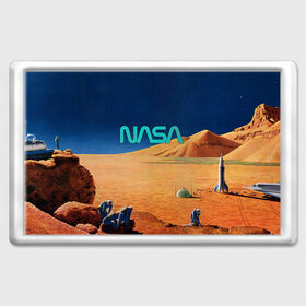 Магнит 45*70 с принтом NASA on Mars , Пластик | Размер: 78*52 мм; Размер печати: 70*45 | 