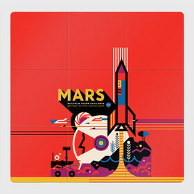 Магнитный плакат 3Х3 с принтом Mars NASA , Полимерный материал с магнитным слоем | 9 деталей размером 9*9 см | 