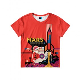 Детская футболка 3D с принтом Mars NASA , 100% гипоаллергенный полиэфир | прямой крой, круглый вырез горловины, длина до линии бедер, чуть спущенное плечо, ткань немного тянется | Тематика изображения на принте: 