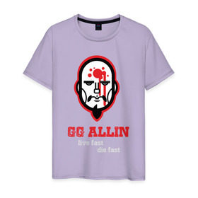 Мужская футболка хлопок с принтом GG Allin , 100% хлопок | прямой крой, круглый вырез горловины, длина до линии бедер, слегка спущенное плечо. | gg | ggallin | hardcore | punk | punkrock | панк