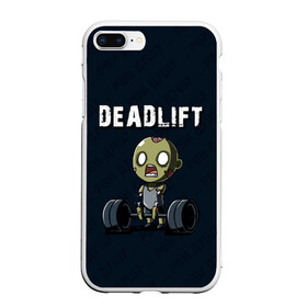 Чехол для iPhone 7Plus/8 Plus матовый с принтом Deadlift , Силикон | Область печати: задняя сторона чехла, без боковых панелей | Тематика изображения на принте: deadlift | жим | сморт | фитнес