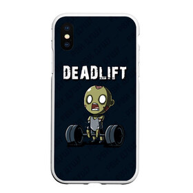 Чехол для iPhone XS Max матовый с принтом Deadlift , Силикон | Область печати: задняя сторона чехла, без боковых панелей | deadlift | жим | сморт | фитнес