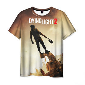 Мужская футболка 3D с принтом Dying Light 2 , 100% полиэфир | прямой крой, круглый вырез горловины, длина до линии бедер | action | city | dying light | game | postapocalypse | sky | zombie | город | игра | персонаж | постапокалипсис