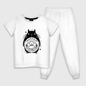 Детская пижама хлопок с принтом Мой сосед Тоторо , 100% хлопок |  брюки и футболка прямого кроя, без карманов, на брюках мягкая резинка на поясе и по низу штанин
 | anime | аниме | анимэ | герои | канта огаки | котобус | мой сосед тоторо | мультсериал | мультфильм | мэй кусакабэ | сацуки кусакабэ | сусуватари | тацуо кусакабэ | тоторо | ясуко кусакабэ