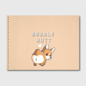 Альбом для рисования с принтом Bubble butt , 100% бумага
 | матовая бумага, плотность 200 мг. | корги