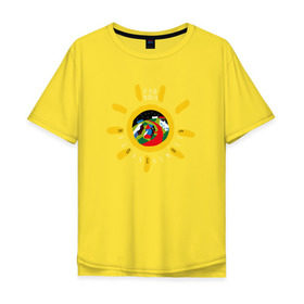 Мужская футболка хлопок Oversize с принтом Недокасаемость солнце , 100% хлопок | свободный крой, круглый ворот, “спинка” длиннее передней части | анастасия иванова | гречка | люби меня люби | недокасаемость | подростки