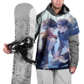Накидка на куртку 3D с принтом Левай и Микаса , 100% полиэстер |  | Тематика изображения на принте: anime | attack on titan | леви