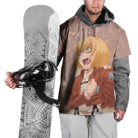 Накидка на куртку 3D с принтом Армин , 100% полиэстер |  | Тематика изображения на принте: anime | attack on titan | аниме | атака титанов