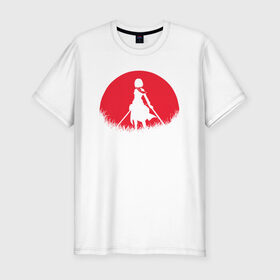 Мужская футболка премиум с принтом Red Moon Surveyor , 92% хлопок, 8% лайкра | приталенный силуэт, круглый вырез ворота, длина до линии бедра, короткий рукав | anime | attack on titan | аниме | атака титанов