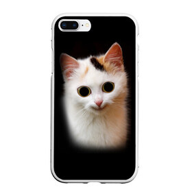 Чехол для iPhone 7Plus/8 Plus матовый с принтом Котик , Силикон | Область печати: задняя сторона чехла, без боковых панелей | Тематика изображения на принте: глаза большие | кот | котенок | кошка | мордочка | смешной