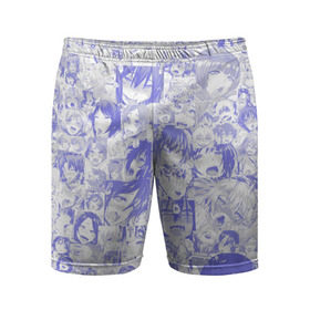 Мужские шорты 3D спортивные с принтом AHEGAO BLUE ,  |  | ahegao | anime | kawai | kowai | otaku | senpai | sugoi | waifu | weeaboo | yandere | аниме | ахегао | вайфу | виабу | каваи | ковай | культура | отаку | сенпай | сугои | тренд | яндере