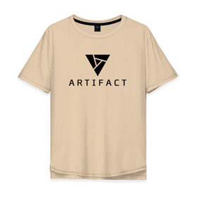 Мужская футболка хлопок Oversize с принтом ARTIFACT DOTA 2 CARD GAME LOGO , 100% хлопок | свободный крой, круглый ворот, “спинка” длиннее передней части | 