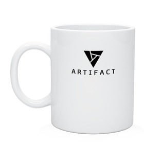 Кружка с принтом ARTIFACT DOTA 2 CARD GAME LOGO , керамика | объем — 330 мл, диаметр — 80 мм. Принт наносится на бока кружки, можно сделать два разных изображения | Тематика изображения на принте: 