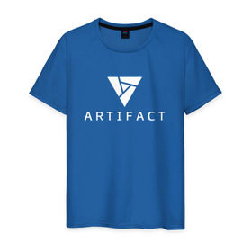 Мужская футболка хлопок с принтом ARTIFACT DOTA 2 CARD GAME LOGO , 100% хлопок | прямой крой, круглый вырез горловины, длина до линии бедер, слегка спущенное плечо. | 
