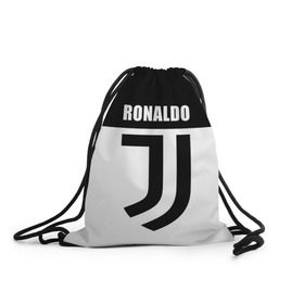 Рюкзак-мешок 3D с принтом Ronaldo Juventus , 100% полиэстер | плотность ткани — 200 г/м2, размер — 35 х 45 см; лямки — толстые шнурки, застежка на шнуровке, без карманов и подкладки | Тематика изображения на принте: cr7 | cristiano ronaldo | football | juventus | криштиану роналду | роналдо | роналду | ювентус