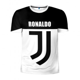 Мужская футболка 3D спортивная с принтом Ronaldo Juventus , 100% полиэстер с улучшенными характеристиками | приталенный силуэт, круглая горловина, широкие плечи, сужается к линии бедра | cr7 | cristiano ronaldo | football | juventus | криштиану роналду | роналдо | роналду | ювентус