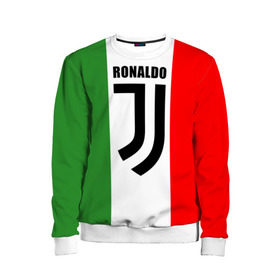 Детский свитшот 3D с принтом Ronaldo Juventus Italy , 100% полиэстер | свободная посадка, прямой крой, мягкая тканевая резинка на рукавах и понизу свитшота | cr7 | cristiano ronaldo | football | juventus | криштиану роналду | роналдо | роналду | футбол | ювентус