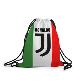 Рюкзак-мешок 3D с принтом Ronaldo Juventus Italy , 100% полиэстер | плотность ткани — 200 г/м2, размер — 35 х 45 см; лямки — толстые шнурки, застежка на шнуровке, без карманов и подкладки | Тематика изображения на принте: cr7 | cristiano ronaldo | football | juventus | криштиану роналду | роналдо | роналду | футбол | ювентус