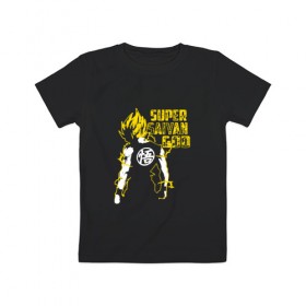 Детская футболка хлопок с принтом SUPER SAIYAN GOD , 100% хлопок | круглый вырез горловины, полуприлегающий силуэт, длина до линии бедер | Тематика изображения на принте: anime | goku | sugoi | super dragon ball | аниме | гоку