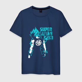 Мужская футболка хлопок с принтом SUPER SAIYAN GOD , 100% хлопок | прямой крой, круглый вырез горловины, длина до линии бедер, слегка спущенное плечо. | anime | goku | sugoi | super dragon ball | аниме | гоку