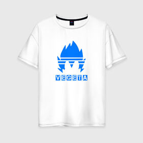 Женская футболка хлопок Oversize с принтом VEGETA , 100% хлопок | свободный крой, круглый ворот, спущенный рукав, длина до линии бедер
 | anime | goku | kamehameha | super dragon ball | гоку | камехамеха