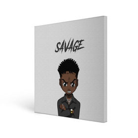 Холст квадратный с принтом 21 Savage , 100% ПВХ |  | 21 savage | 21 дикарь