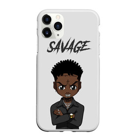 Чехол для iPhone 11 Pro Max матовый с принтом 21 Savage , Силикон |  | Тематика изображения на принте: 21 savage | 21 дикарь