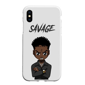 Чехол для iPhone XS Max матовый с принтом 21 Savage , Силикон | Область печати: задняя сторона чехла, без боковых панелей | Тематика изображения на принте: 21 savage | 21 дикарь