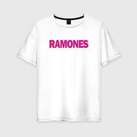Женская футболка хлопок Oversize с принтом ramones , 100% хлопок | свободный крой, круглый ворот, спущенный рукав, длина до линии бедер
 | misfits | punk | ramones | панк | рок