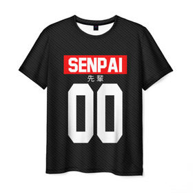 Мужская футболка 3D с принтом СЕНПАЙ - SENPAI , 100% полиэфир | прямой крой, круглый вырез горловины, длина до линии бедер | ahegao | anime | kawai | kowai | oppai | otaku | senpai | sugoi | waifu | weeaboo | yandere | аниме | ахегао | вайфу | виабу | каваи | ковай | культура | отаку | сенпай | сугои | тренд | яндере