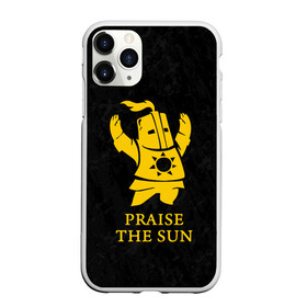 Чехол для iPhone 11 Pro матовый с принтом PRAISE THE SUN , Силикон |  | dark souls | game | gamer | knight | play | player | praise the sun | дарк соулс | доспехи | игры | надпись | рыцарь | темные души