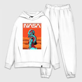 Мужской костюм хлопок OVERSIZE с принтом NASA ,  |  | nasa | киберпанк | космос | марс