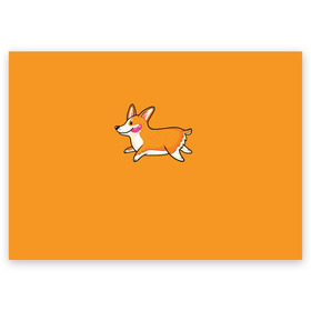 Поздравительная открытка с принтом Корги , 100% бумага | плотность бумаги 280 г/м2, матовая, на обратной стороне линовка и место для марки
 | corgi | dog | dogs | корги | пес | порода | собака | щенки | щенок