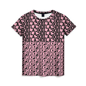 Женская футболка 3D с принтом BlackPink , 100% полиэфир ( синтетическое хлопкоподобное полотно) | прямой крой, круглый вырез горловины, длина до линии бедер | 