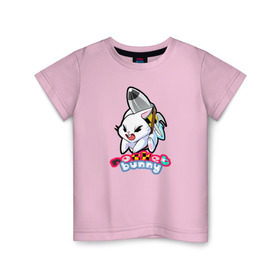 Детская футболка хлопок с принтом Rocket bunny , 100% хлопок | круглый вырез горловины, полуприлегающий силуэт, длина до линии бедер | Тематика изображения на принте: 240sx | bunny | nissan | rocket | toyota | кролик | ниссан | тойота