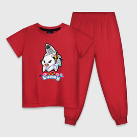 Детская пижама хлопок с принтом Rocket bunny , 100% хлопок |  брюки и футболка прямого кроя, без карманов, на брюках мягкая резинка на поясе и по низу штанин
 | Тематика изображения на принте: 240sx | bunny | nissan | rocket | toyota | кролик | ниссан | тойота