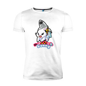 Мужская футболка премиум с принтом Rocket bunny , 92% хлопок, 8% лайкра | приталенный силуэт, круглый вырез ворота, длина до линии бедра, короткий рукав | Тематика изображения на принте: 240sx | bunny | nissan | rocket | toyota | кролик | ниссан | тойота
