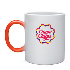 Кружка хамелеон с принтом Chupa-Chups color , керамика | меняет цвет при нагревании, емкость 330 мл | chupa | chupa chups