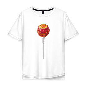 Мужская футболка хлопок Oversize с принтом Chupa-Chups , 100% хлопок | свободный крой, круглый ворот, “спинка” длиннее передней части | 