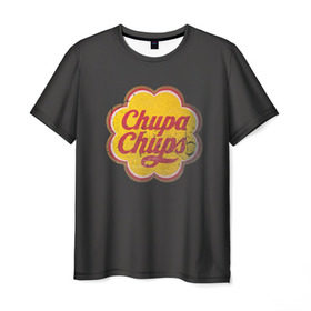 Мужская футболка 3D с принтом Chupa-Chups retro , 100% полиэфир | прямой крой, круглый вырез горловины, длина до линии бедер | Тематика изображения на принте: chupa | chupa chups
