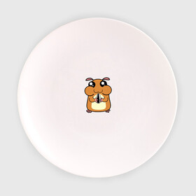 Тарелка с принтом Хомячок , фарфор | диаметр - 210 мм
диаметр для нанесения принта - 120 мм | арт | животные | милые | хомяк | хомячок | щекастик
